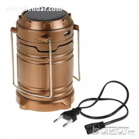 Соларна лампа - разтягаща се 6LED с изход за зареждане на телефони, снимка 4 - Осветление - 18009920