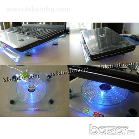 Охладител за лаптоп с голям вентилатор - код NB-7, снимка 6 - Лаптоп аксесоари - 13459874