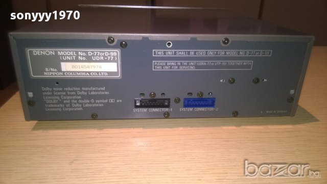 denon d-77/d-99/udr-77/cassette deck-внос швеицария, снимка 6 - Плейъри, домашно кино, прожектори - 11480378