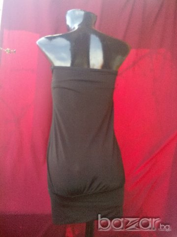 Черна рокля с пайети С/М, снимка 2 - Рокли - 21173266