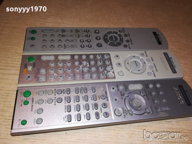 sony audio/dvd/tv-remote-125лв за 1бр-внос франция, снимка 3 - Ресийвъри, усилватели, смесителни пултове - 20775786