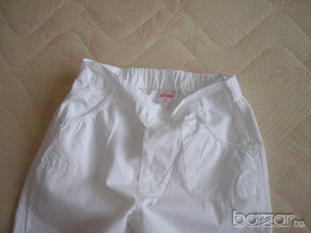 Бял панталон за момиченце, 098 см. , снимка 5 - Детски панталони и дънки - 16392774