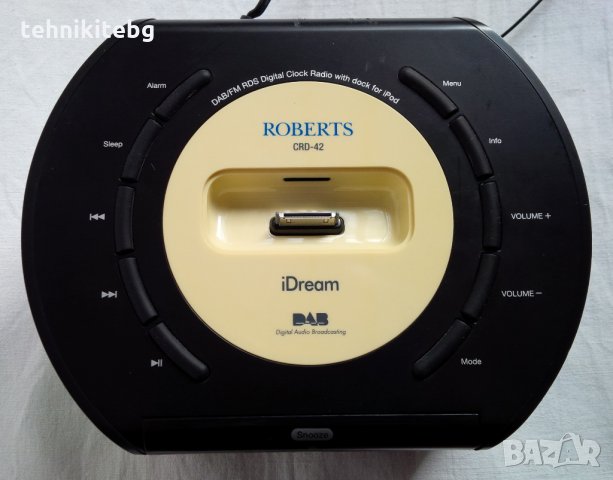 ⭐⭐⭐ █▬█ █ ▀█▀ ⭐⭐⭐ ​ROBERTS CRD-42 iDream - страхотно DAB/FM/RDS радио с iPod/iPhone докинг, часовник, снимка 5 - Радиокасетофони, транзистори - 25027729
