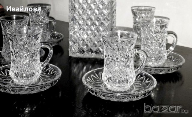 Кристален сервиз за арабски, турски чай, снимка 3 - Други стоки за дома - 13657999