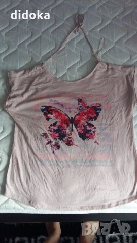 тениска с пеперуди, снимка 1 - Тениски - 22119450