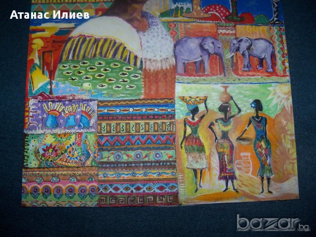 "Африка" картина на Десислава Илиева, снимка 3 - Картини - 12818990