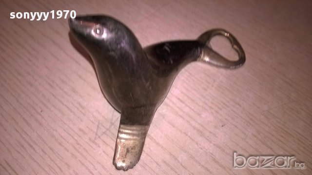 Тюлен-отварачка-масивна и стилна-14х9х8см-внос швеицария, снимка 10 - Антикварни и старинни предмети - 18146792