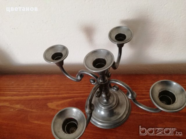 Свещник, снимка 2 - Антикварни и старинни предмети - 17762380