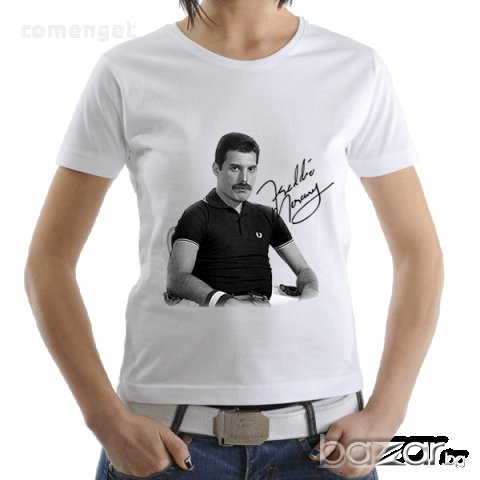 Уникални дамски тениски на Freddie Mercury с нова печатна технология. Прати ни любимата си снимка!, снимка 5 - Тениски - 12034973