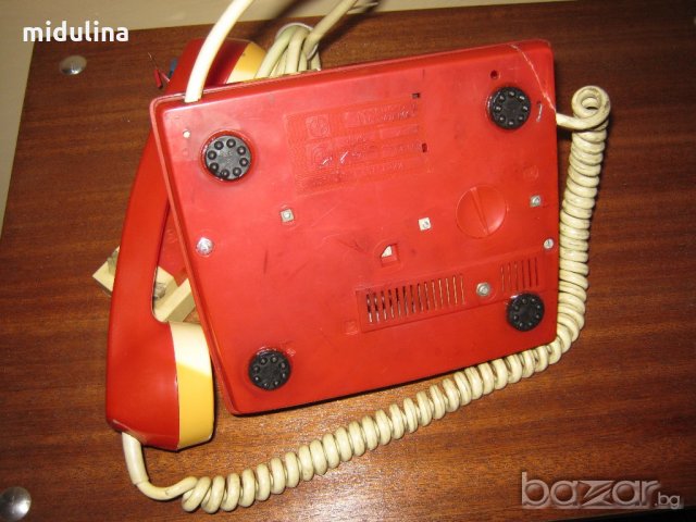 Аналогов телефон червен, снимка 4 - Антикварни и старинни предмети - 18350897