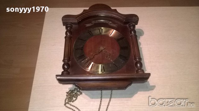 Hermle-ретро часовник-37х30х12см-внос швеицария, снимка 7 - Антикварни и старинни предмети - 17724868