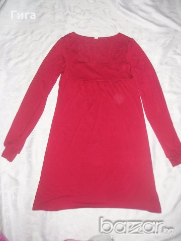 Червена трикотажна рокля С-ка, снимка 2 - Рокли - 18224688