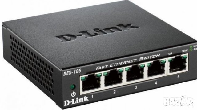 Суич / Switch 5 порта D-Link DES 105, снимка 2 - Суичове - 23618979