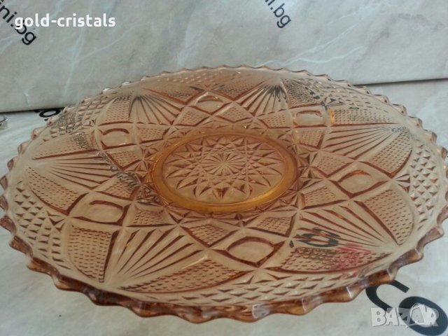 Стъклено плато чиния фруктиера , снимка 5 - Антикварни и старинни предмети - 24962918