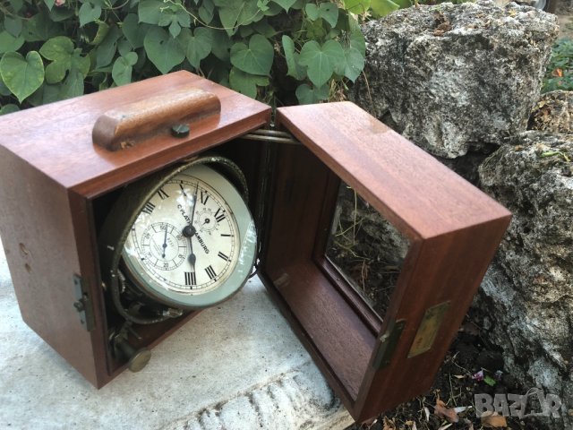 Корабен морски часовник хронометър Carl Plath-Hamburg , снимка 3 - Антикварни и старинни предмети - 10424652
