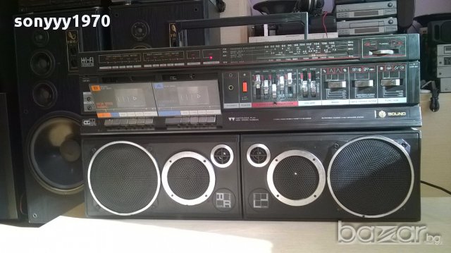 Sound electronic pc-190 hi-fi голям двукасетъчен, снимка 5 - Радиокасетофони, транзистори - 13786000
