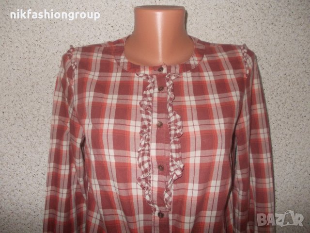 Карирана риза в червено М размер, снимка 2 - Ризи - 22943767