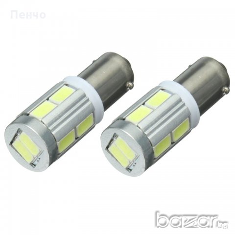 2 броя габарити BAX9S 10 LED диода, крушка, H6W, светлини, фарове , снимка 5 - Аксесоари и консумативи - 20574535