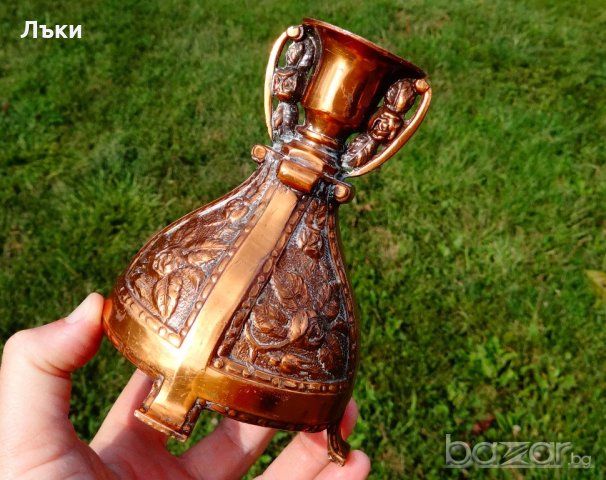 Старинен свещник,рози,барок,350 гр., снимка 2 - Антикварни и старинни предмети - 19118069