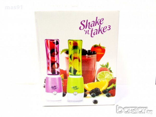 Компактен и бърз блендер за всякакви коктейли, сосове и смутита Shake&Take 3, снимка 1 - Блендери - 16742364