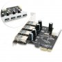 Нов 4-портов PCI-E към USB 3.0 HUB PCI Express адаптер 5 Gbps разклонител, снимка 6