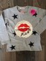 НАМАЛЕНА Блуза целувка обръщащи се пайети - 110,128,134 см./11307/, снимка 1 - Детски Блузи и туники - 19687398