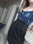 Нови рокли с презрамки в лилаво и черно и синьо и черно, снимка 11