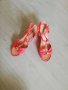 Дамски обувки на платформа в коралов цвят 