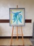 Маслена картина „ Синята ми птица отлетя “, снимка 11