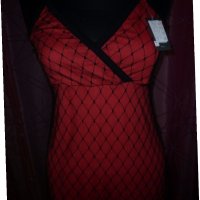 Дамска рокля Magic Stiyle в червено и черно , снимка 2 - Рокли - 19136737