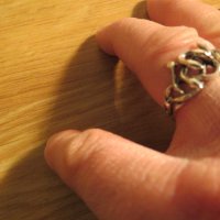 Стар Мъжки Сребърен пръстен - величествени змий моторджийски, мото аксесоари, мото екипировка, снимка 3 - Пръстени - 24325555