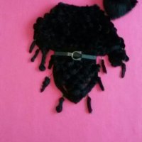 Луксозно дамско пончо естествен черен косъм , снимка 1 - Якета - 22848369