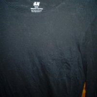 Черна памучна блуза H&M, снимка 3 - Блузи с дълъг ръкав и пуловери - 23783310