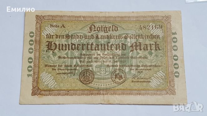 GERMANY 100000 MARK 1923 , снимка 1