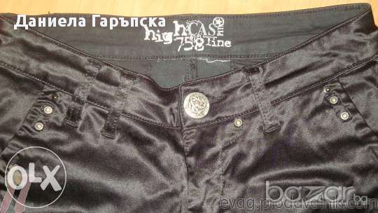 ЛУКСОЗЕН Черен сатенен панталон, слим на CASPITA , снимка 1
