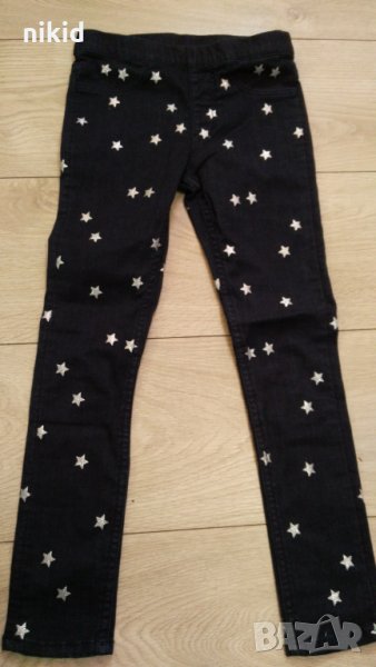 Дънки клин панталон НМ  HM  H&M тъмно син на звездички, снимка 1