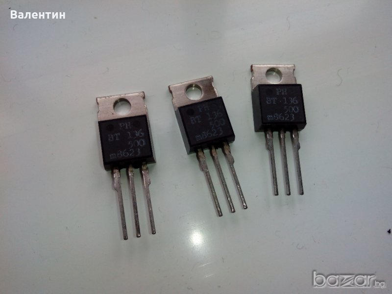 Триак BT136/500 - 500V/4A - PHILIPS, снимка 1