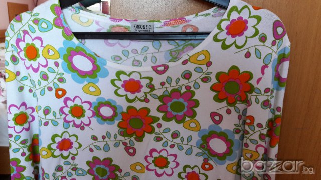 Дамска еластична блуза с дълъг ръкав шарена, снимка 2 - Блузи с дълъг ръкав и пуловери - 16161921