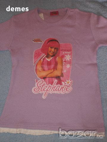 Лилава тениска със Стефани размер 164, нова, снимка 3 - Детски тениски и потници - 11095137