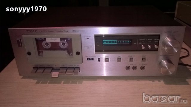 Teac cx-270 cassette deck-made in japan-нов внос швеицария, снимка 5 - Ресийвъри, усилватели, смесителни пултове - 13480854
