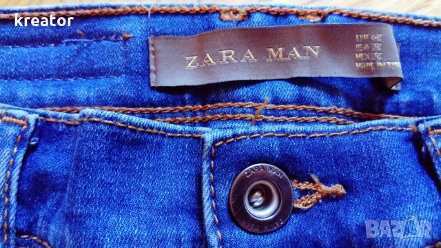 НОВО!!! zara man jeans оригинал размер 32 слим мъжки дънки zara, снимка 7 - Дънки - 22462484
