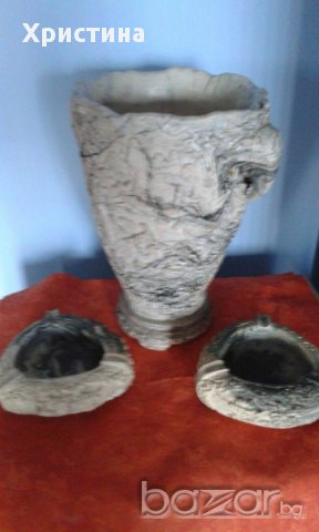 ваза и два пепелника, снимка 1 - Вази - 12011984