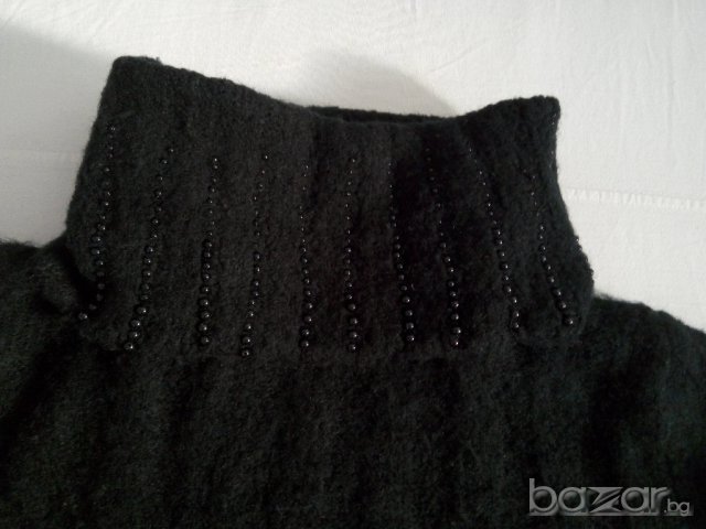 пухкав  черен  пуловер, снимка 4 - Блузи с дълъг ръкав и пуловери - 17128070