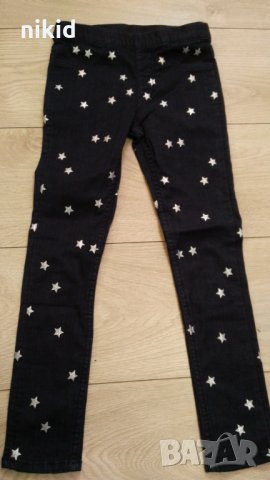 Дънки клин панталон НМ  HM  H&M тъмно син на звездички