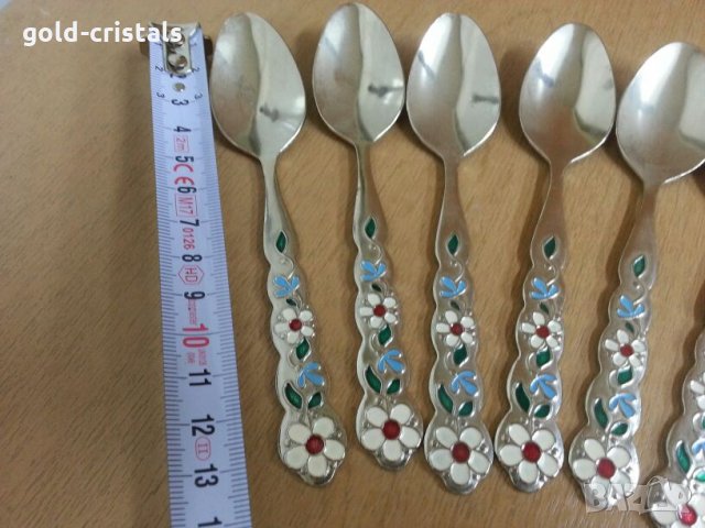  руски лъжички емайл, снимка 3 - Антикварни и старинни предмети - 25384050