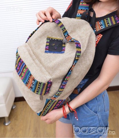 синя винтидж раница, снимка 8 - Раници - 17988433