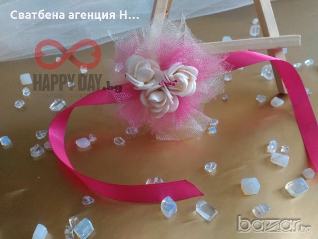 Сватбена бутониера за ръка гривна Естер