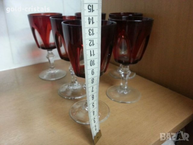 Френски кристални чаши за вино , снимка 5 - Антикварни и старинни предмети - 22117719