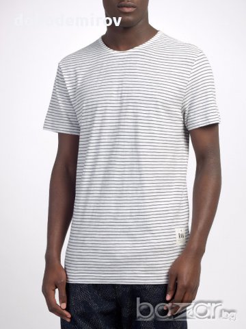 Нова мъжка тениска G Star Raw Wanvic Striped T Shirt, оригинал , снимка 1 - Тениски - 13794019