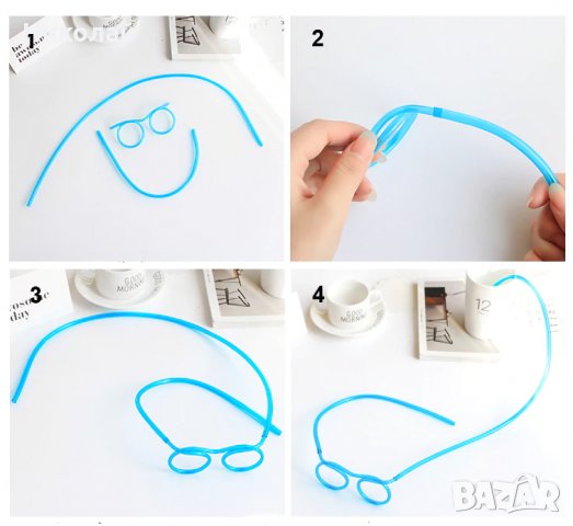 Детски парти сламки - очила , декорация за рожден ден , аксесоари за деца сламка очила, снимка 4 - Други - 25948517